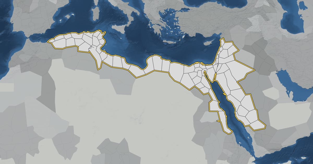 Map of the Fatimid Caliphate in 1003, at its largest extent