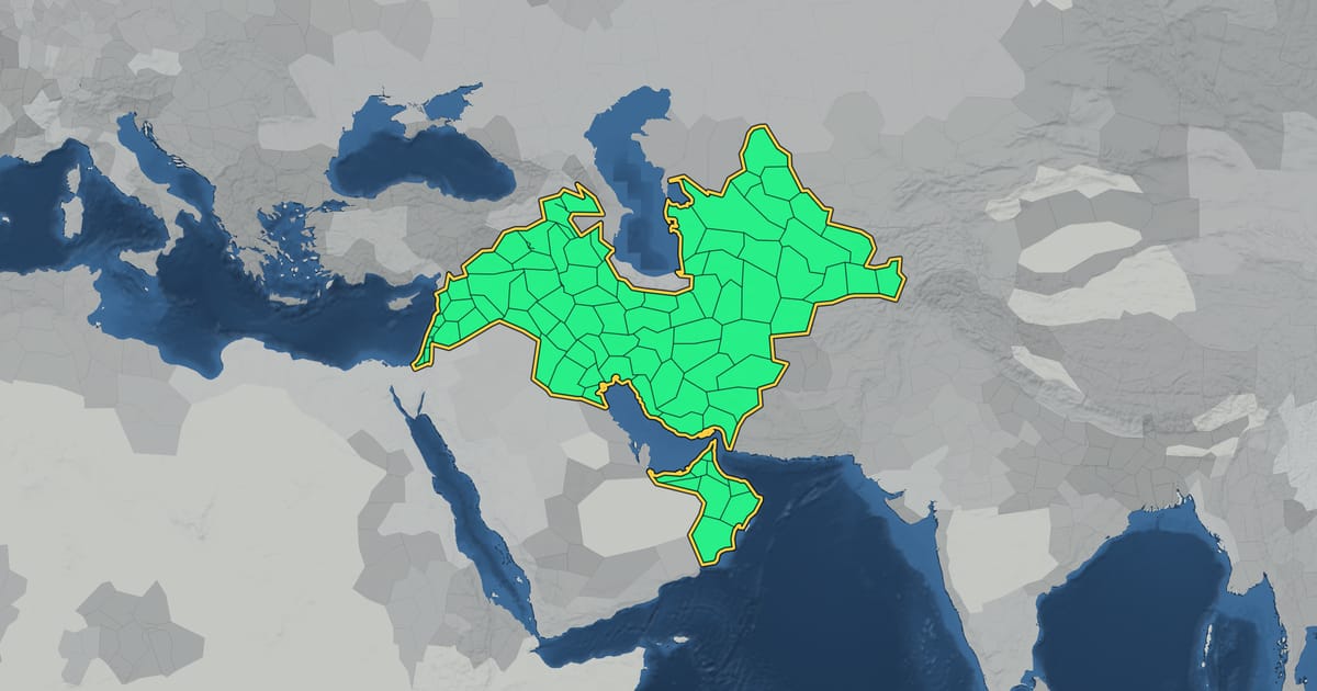 Map of the Seljuk Empire in 1097, at its largest extent
