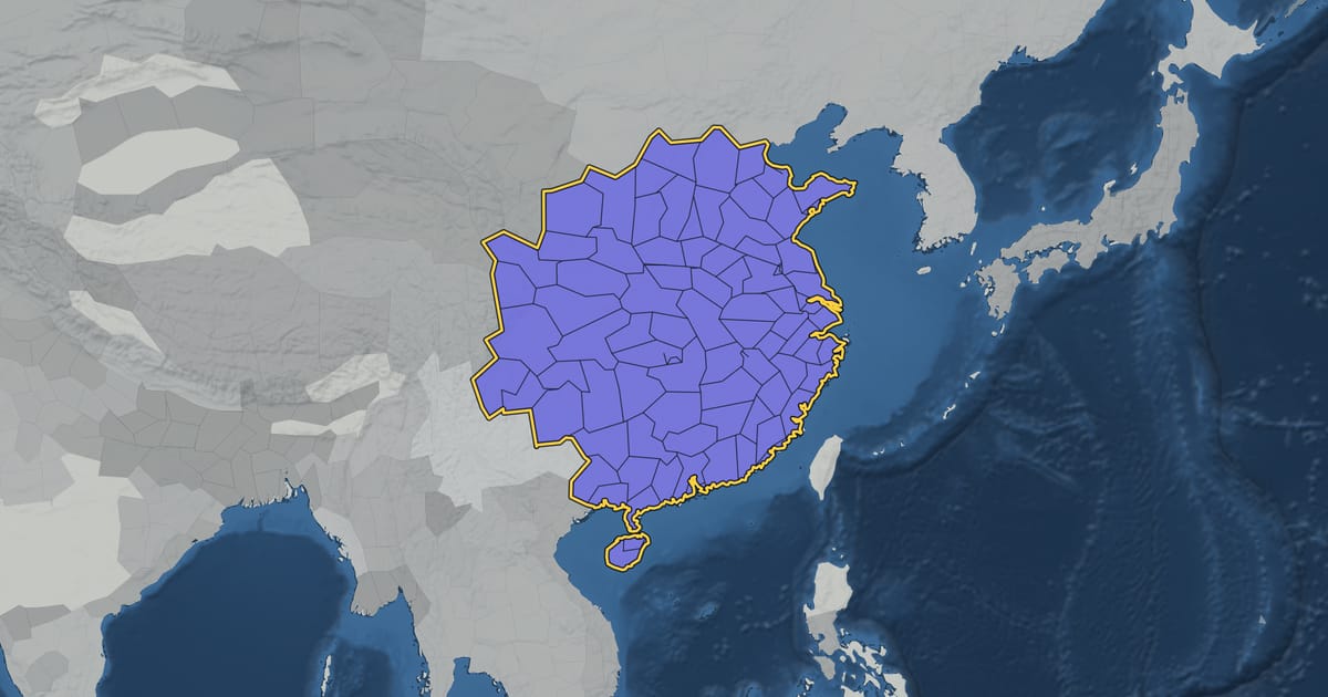 Map of the Song dynasty in AD 980, at its largest extent